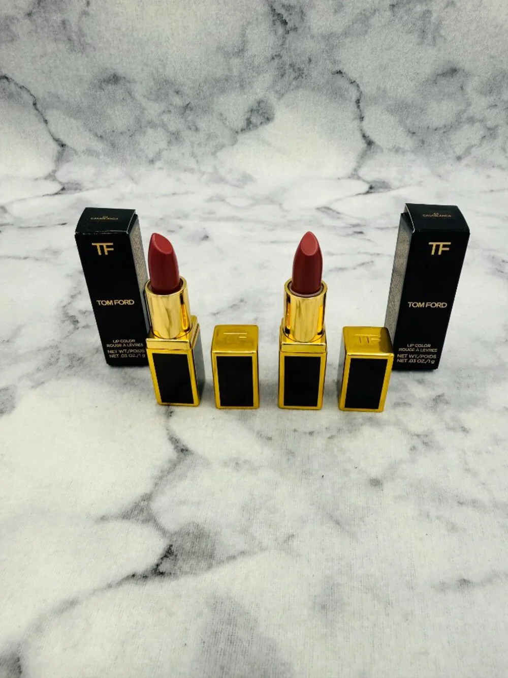 Tom Ford Beauty Gift Set-Lip Color 03 Casablanca Velvet Travel-2pc-BOXED-NEW